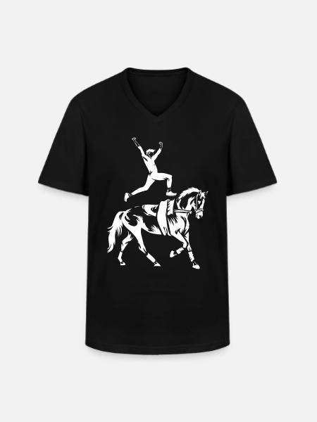 Vaulting - Men's V-Neck T-Shirt - black