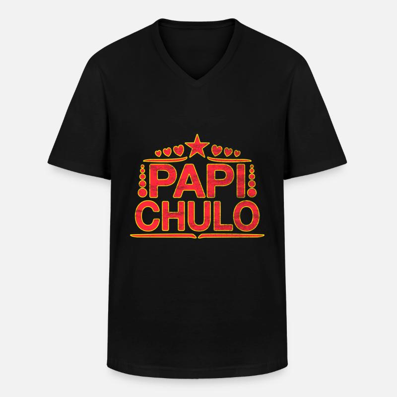 Papi Chulo - Latino Style Design - Männer-T-Shirt mit V-Ausschnitt - Schwarz