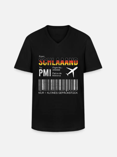 Mallorca Boarding Pass Trip - Men's V-Neck T-Shirt - black