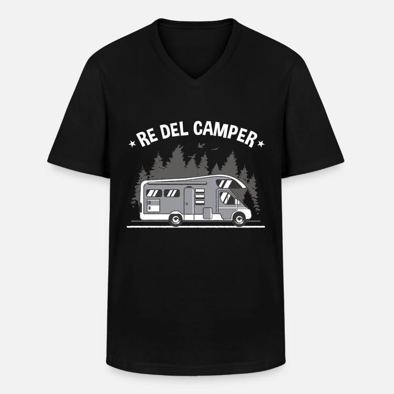 Camper | Camping | Caravan | Camping - Men's V-Neck T-Shirt - black