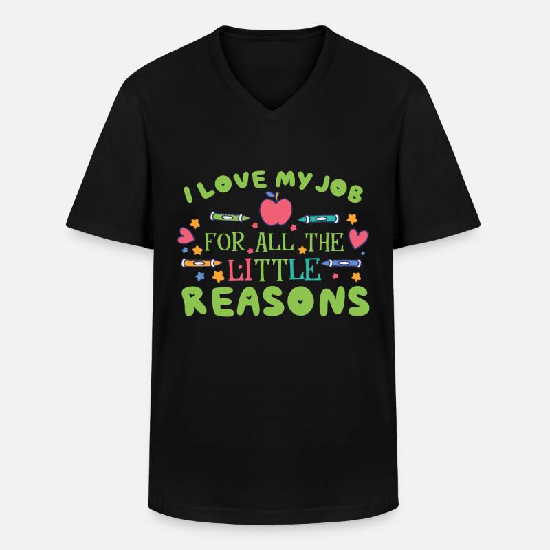 Montessori-Lehrerin - Männer-T-Shirt mit V-Ausschnitt - Schwarz