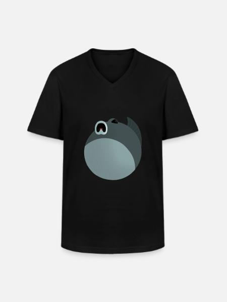 Spooked fish - Men's V-Neck T-Shirt - black