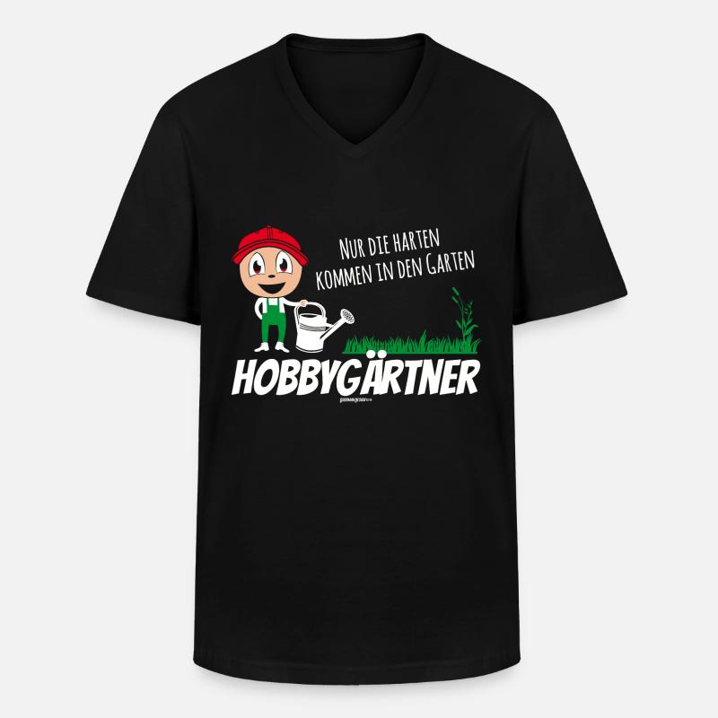Hobbygärtner - Männer-T-Shirt mit V-Ausschnitt - Schwarz