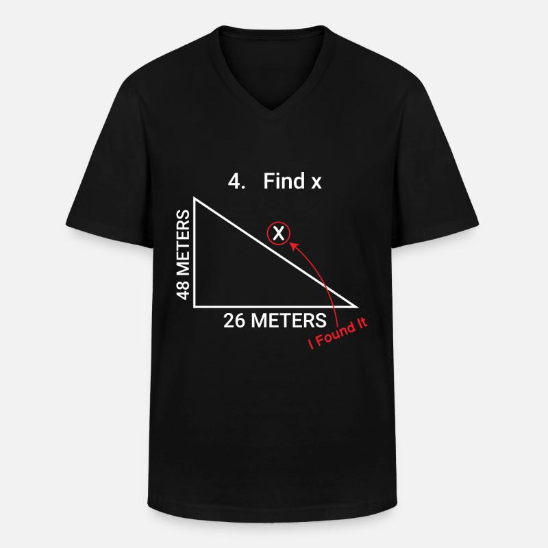 I Love Math - Men's V-Neck T-Shirt - black