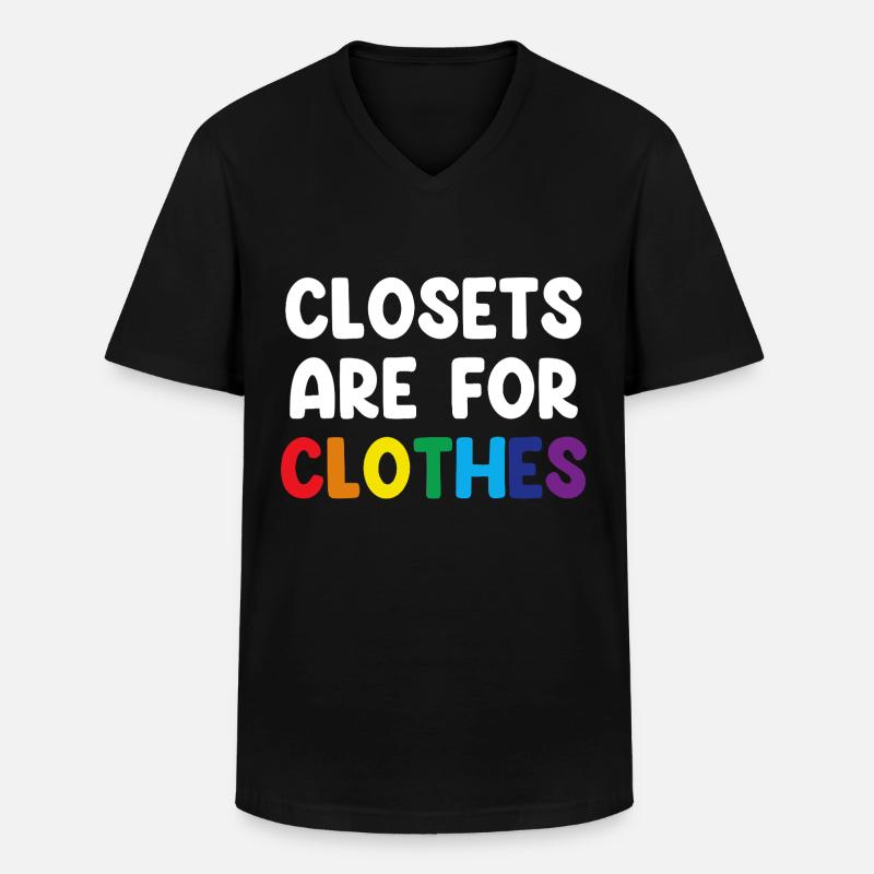 Closets Are For Clothes - Männer-T-Shirt mit V-Ausschnitt - Schwarz