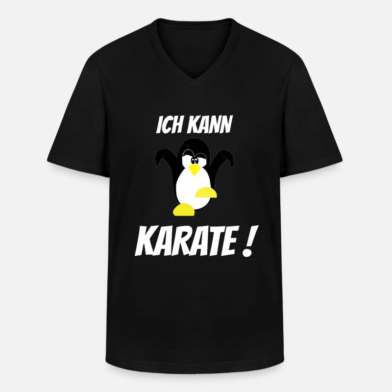 Pinguin Damen Geschenkidee lustiger Spruch - Männer-T-Shirt mit V-Ausschnitt - Schwarz