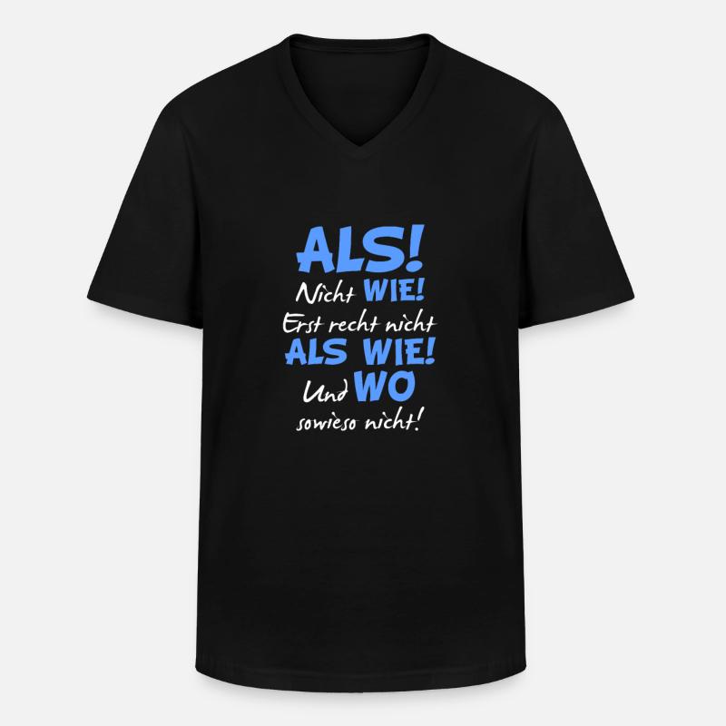 Grammatik Deutsch Lehrer - Männer-T-Shirt mit V-Ausschnitt - Schwarz