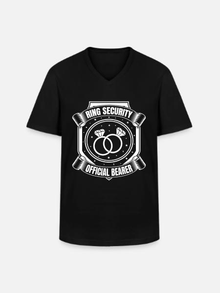 Ring Security - Official Bearer - Männer-T-Shirt mit V-Ausschnitt - Schwarz