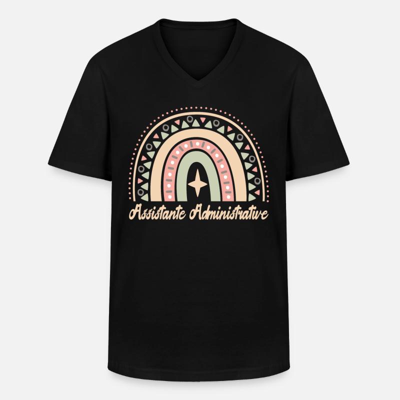 Cadeau Assistante administratif. assistante. - T-shirt col V Homme - noir