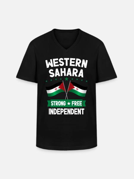 Westsahara - Männer-T-Shirt mit V-Ausschnitt - Schwarz