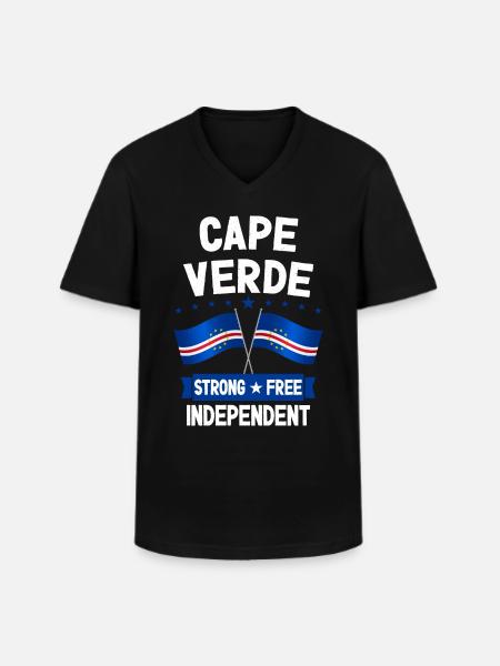 Cap Vert - T-shirt col V Homme - noir