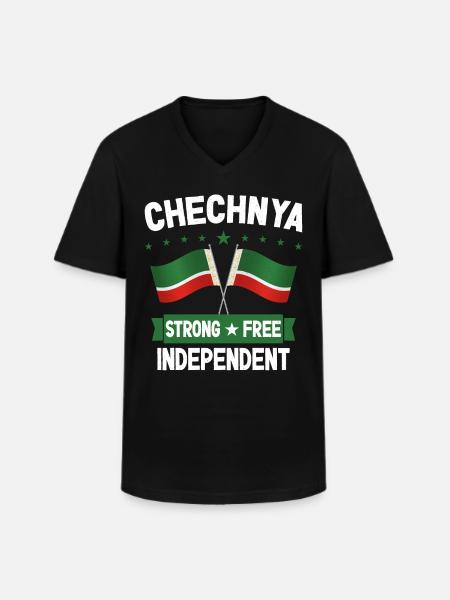 Chechnya - Men's V-Neck T-Shirt - black