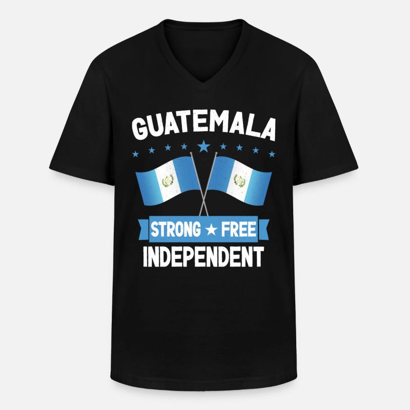 Guatemala - Männer-T-Shirt mit V-Ausschnitt - Schwarz