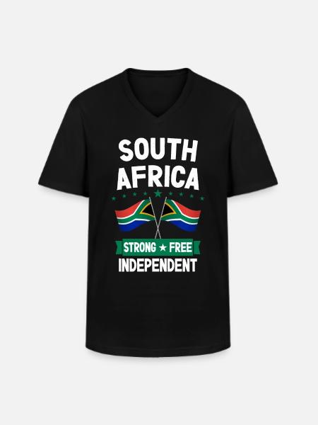 South Africa - Men's V-Neck T-Shirt - black