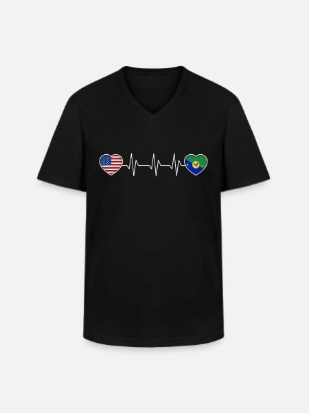 Christmas Island - Men's V-Neck T-Shirt - black