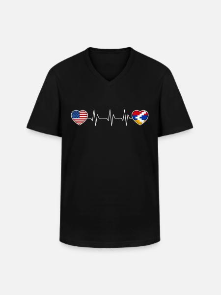 Haut-Karabakh - T-shirt col V Homme - noir