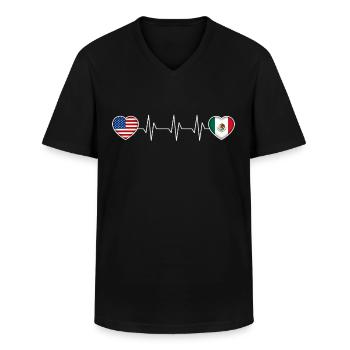 Mexique - T-shirt col V Homme - noir - Devant - AI Model Male 178 dark (178cm)