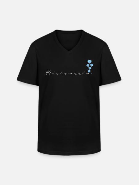 Micronésie - T-shirt col V Homme - noir
