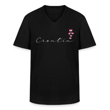 Kroatien - Männer-T-Shirt mit V-Ausschnitt - Schwarz - Vorne - AI Model Male 178 dark (178cm)