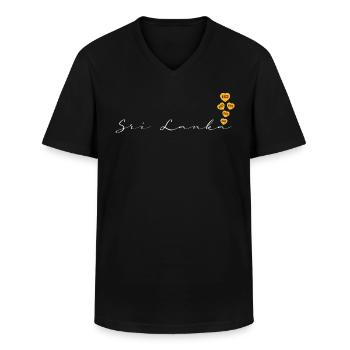 Sri Lanka - T-shirt col V Homme - noir - Devant - AI Model Male 178 dark (178cm)