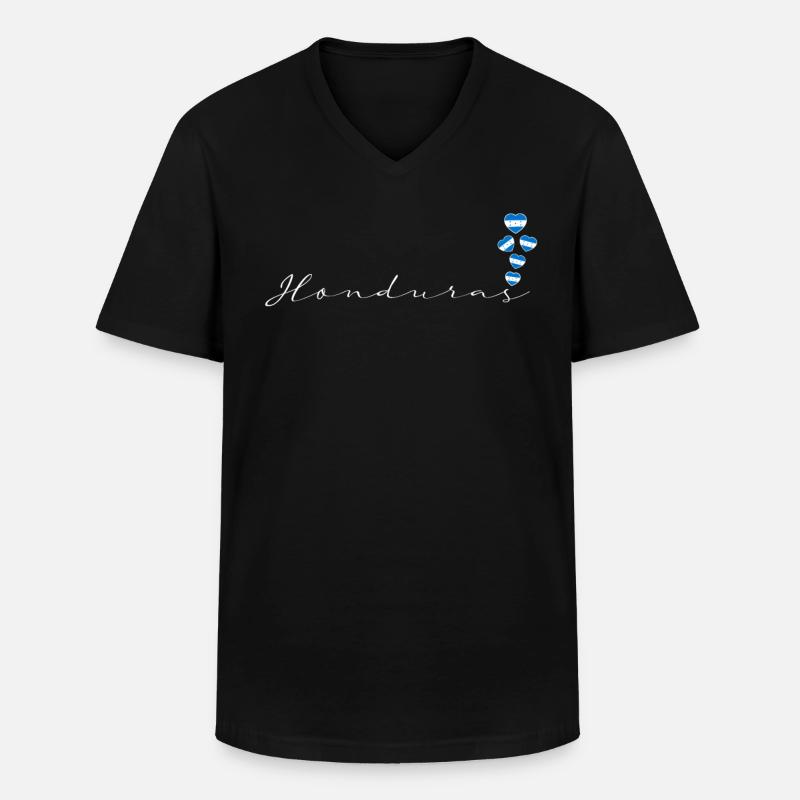 Honduras - Männer-T-Shirt mit V-Ausschnitt - Schwarz