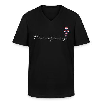 Paraguay - Männer-T-Shirt mit V-Ausschnitt - Schwarz - Vorne - AI Model Male 178 dark (178cm)
