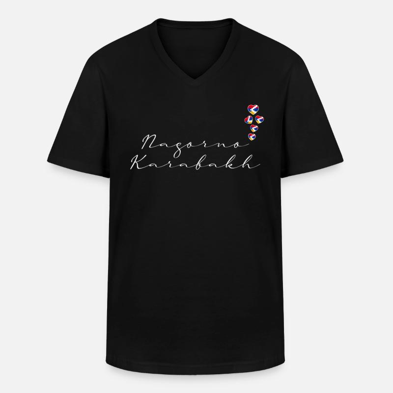 Bergkarabach - Männer-T-Shirt mit V-Ausschnitt - Schwarz