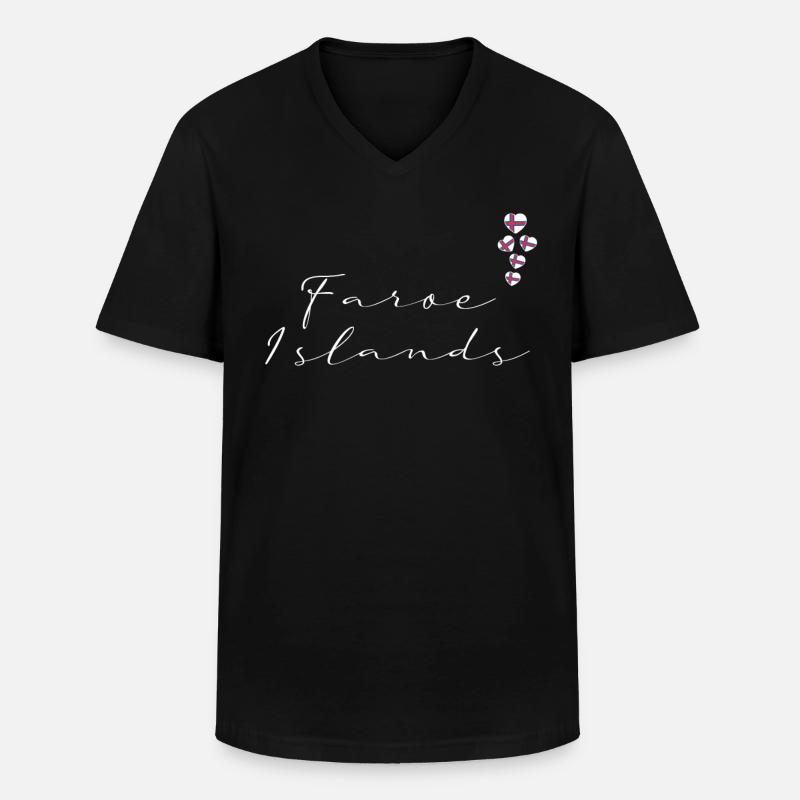 Färöer Inseln - Männer-T-Shirt mit V-Ausschnitt - Schwarz