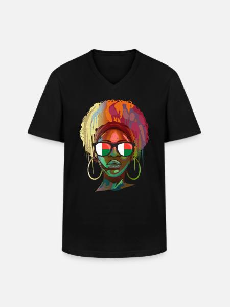 Madagascar - Men's V-Neck T-Shirt - black