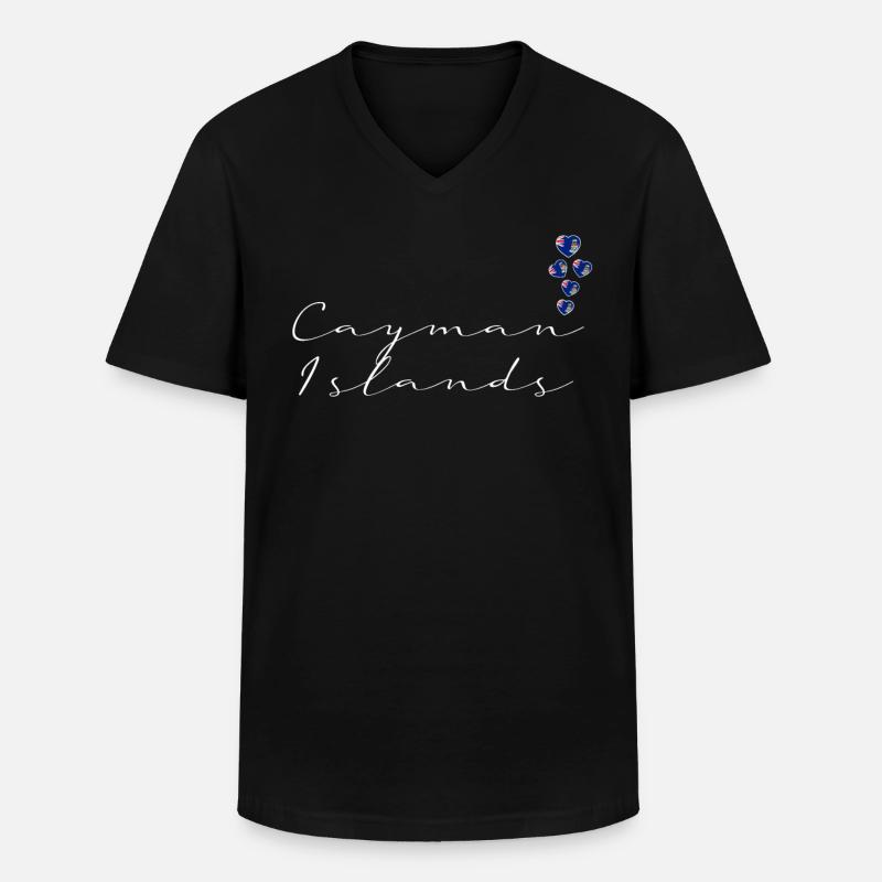 Kaimaninseln - Männer-T-Shirt mit V-Ausschnitt - Schwarz