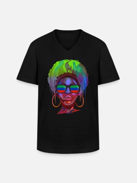 Dagestan - Men's V-Neck T-Shirt - black