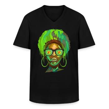 Zaire - Männer-T-Shirt mit V-Ausschnitt - Schwarz - Vorne - AI Model Male 178 dark (178cm)