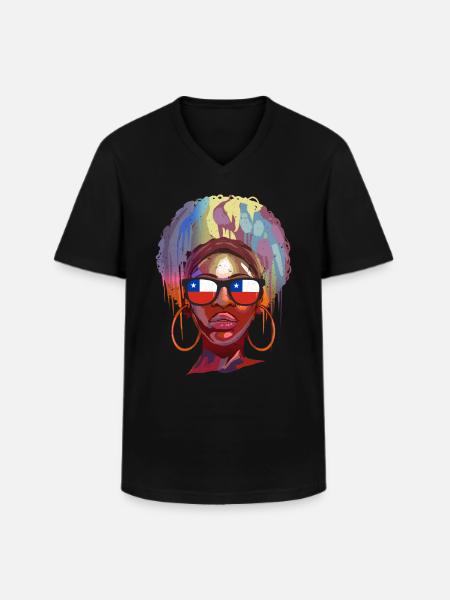 Chile - Men's V-Neck T-Shirt - black