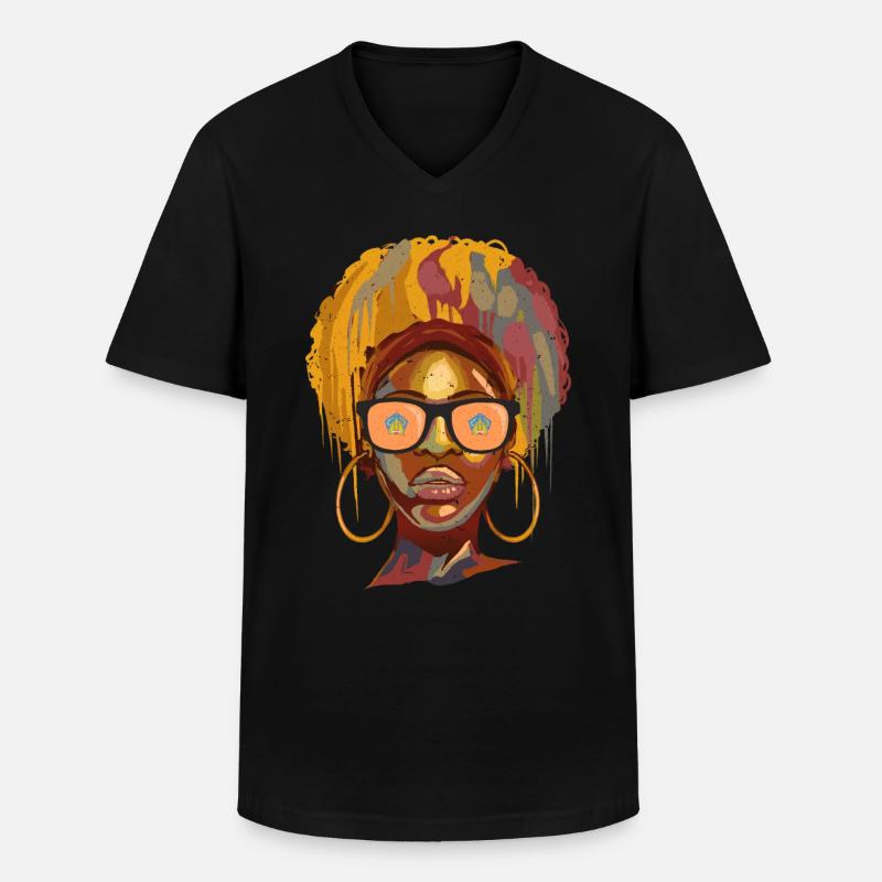 Bali - Männer-T-Shirt mit V-Ausschnitt - Schwarz