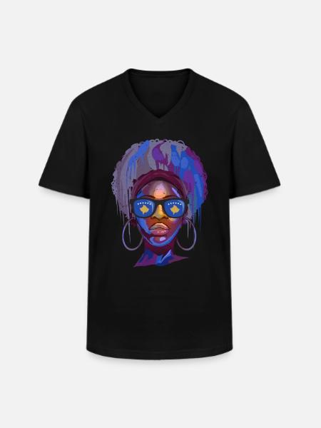 Kosovo - Men's V-Neck T-Shirt - black