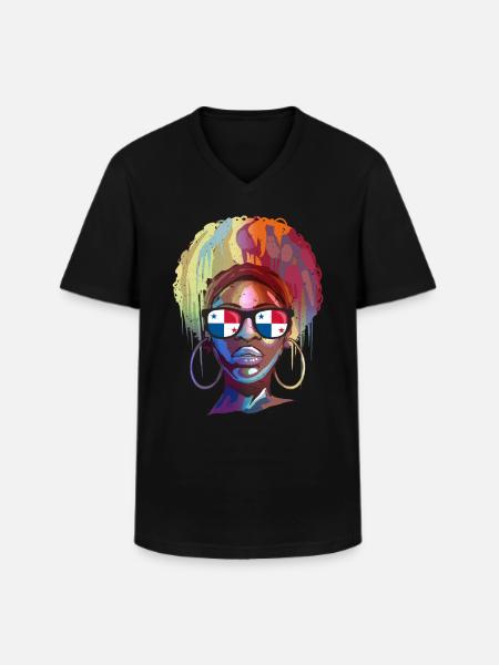 Panama - Men's V-Neck T-Shirt - black