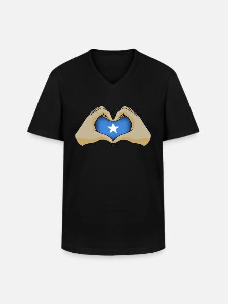 Somalie - T-shirt col V Homme - noir