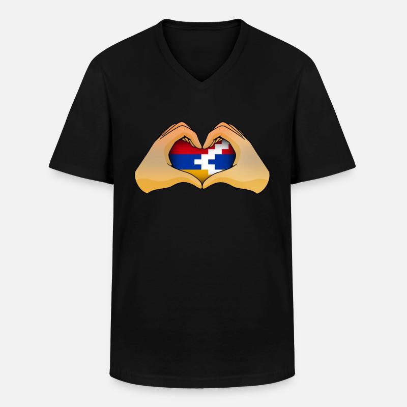 Bergkarabach - Männer-T-Shirt mit V-Ausschnitt - Schwarz