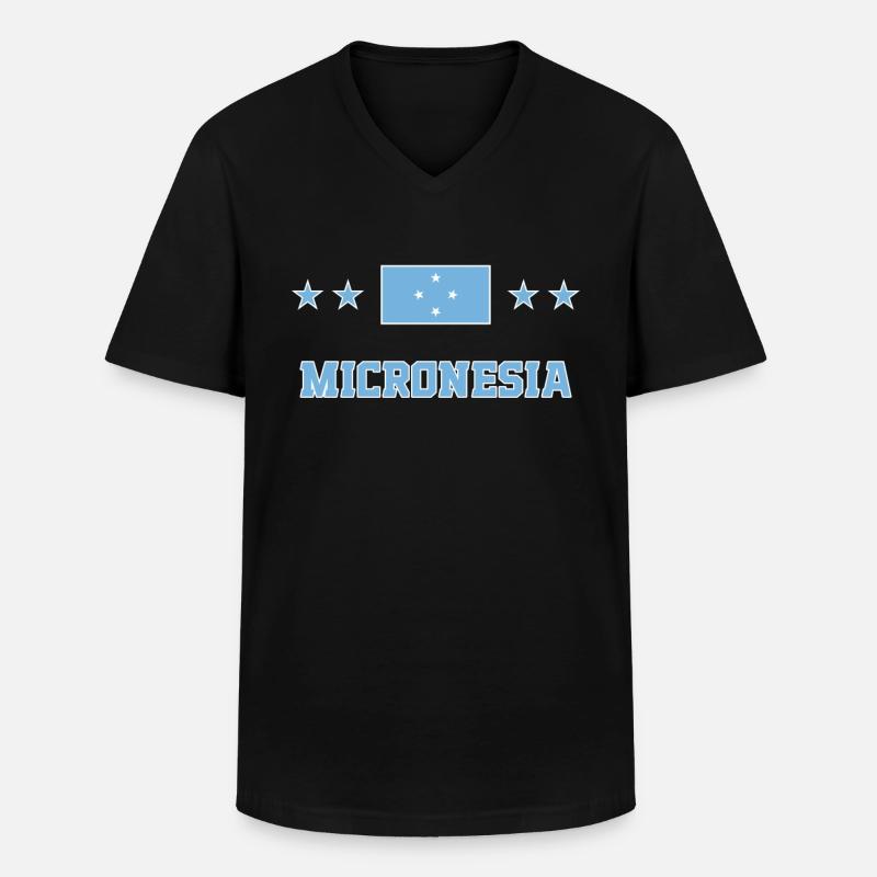 Mikronesien - Männer-T-Shirt mit V-Ausschnitt - Schwarz