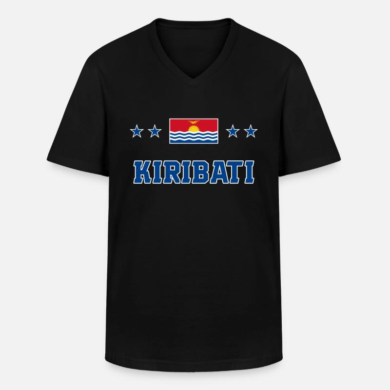 Kiribati - Männer-T-Shirt mit V-Ausschnitt - Schwarz