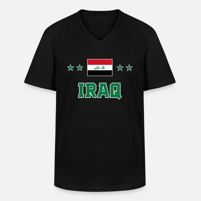 Irak - Männer-T-Shirt mit V-Ausschnitt - Schwarz