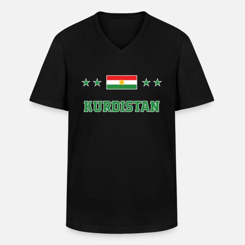 Kurdistan - Männer-T-Shirt mit V-Ausschnitt - Schwarz