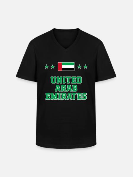 United Arab Emirates - Men's V-Neck T-Shirt - black