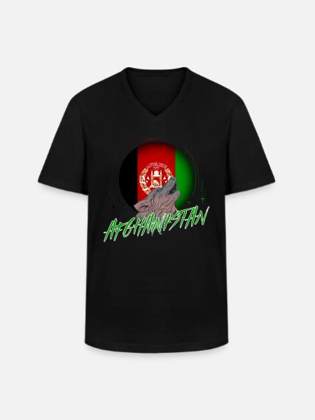 Afghanistan - Men's V-Neck T-Shirt - black