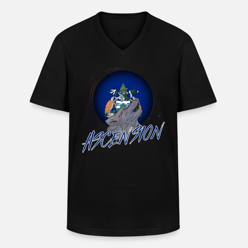 Ascension - Männer-T-Shirt mit V-Ausschnitt - Schwarz