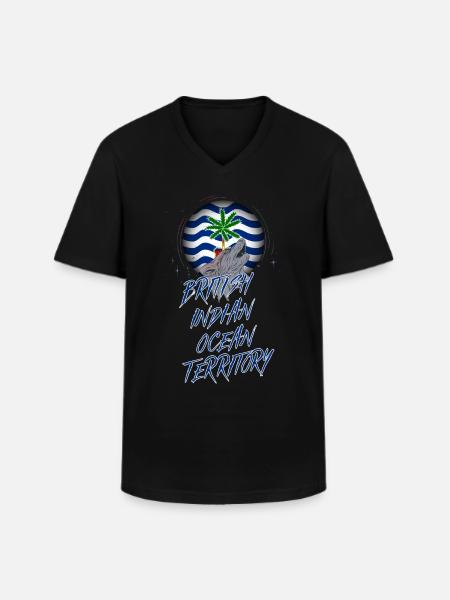 British Indian Ocean Territory - Men's V-Neck T-Shirt - black