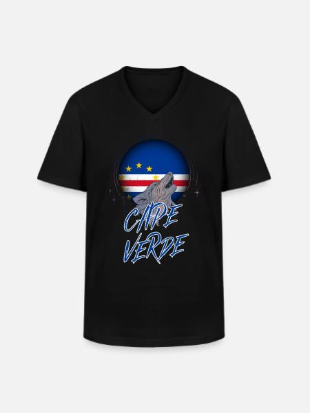 Cap Vert - T-shirt col V Homme - noir