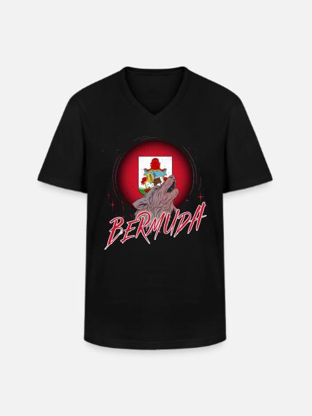 Bermuda - Men's V-Neck T-Shirt - black