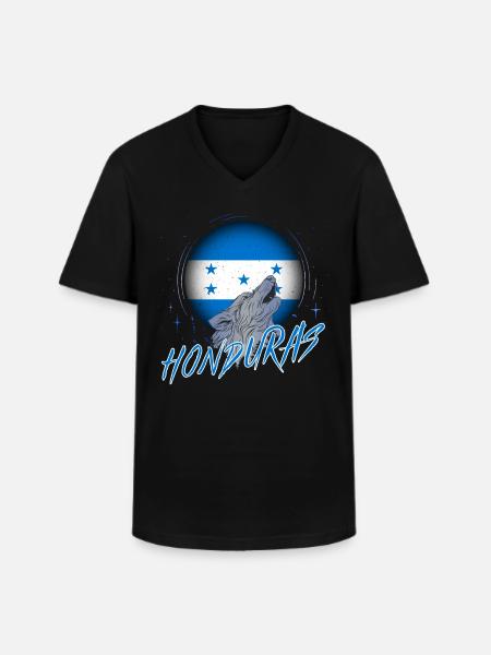 Honduras - Men's V-Neck T-Shirt - black
