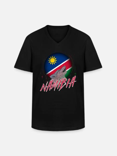 Namibia - Men's V-Neck T-Shirt - black